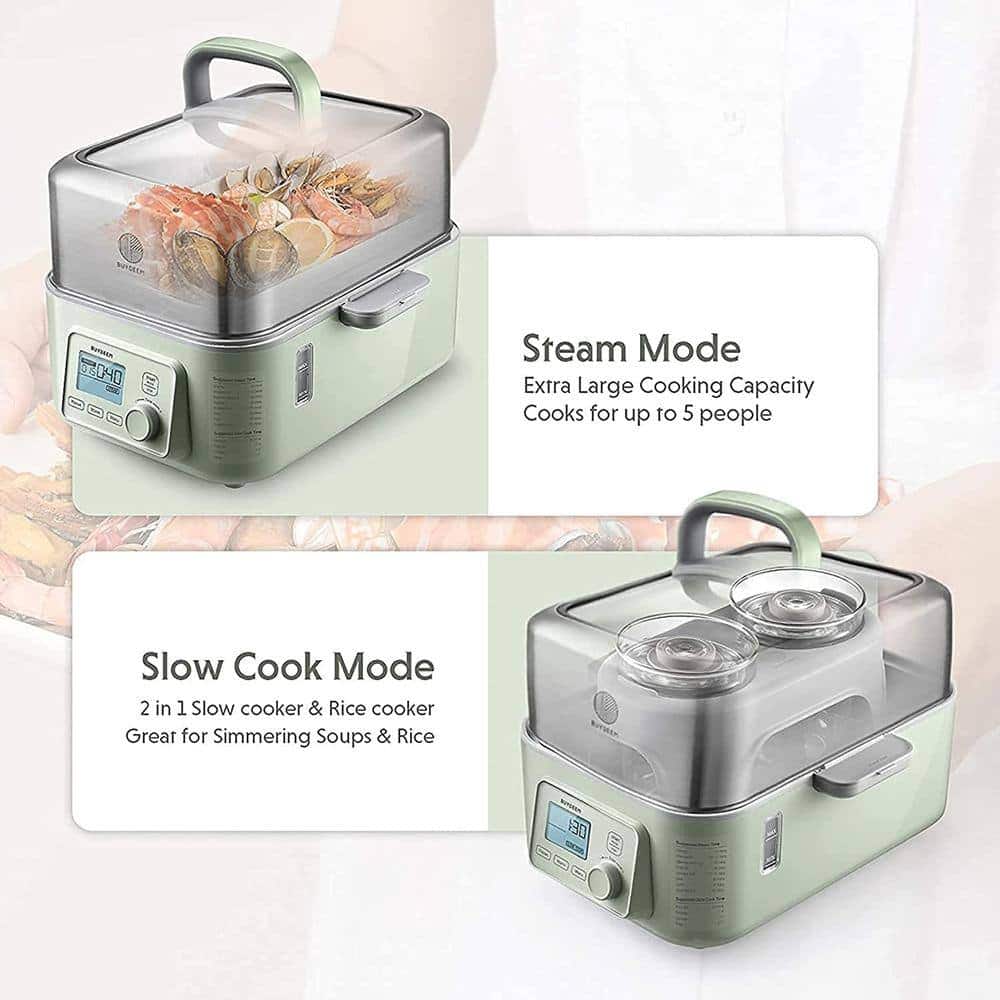BUYDEEM 5-Qt Stainless Steel Electric Food Steamer with Auto Power-Off Protection BUYDEEM 5-Qt Stainless Steel Electric Food Steamer with Auto Power-Off Protection - Image 4