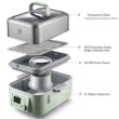 BUYDEEM 5-Qt Stainless Steel Electric Food Steamer with Auto Power-Off Protection BUYDEEM 5-Qt Stainless Steel Electric Food Steamer with Auto Power-Off Protection