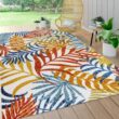 JONATHAN Y Tropics Palm Leaves Cream/Orange 9 ft. x 12 ft. Indoor/Outdoor Area Rug JONATHAN Y Tropics Palm Leaves Cream/Orange 9 ft. x 12 ft. Indoor/Outdoor Area Rug