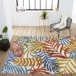 JONATHAN Y Tropics Palm Leaves Cream/Orange 9 ft. x 12 ft. Indoor/Outdoor Area Rug JONATHAN Y Tropics Palm Leaves Cream/Orange 9 ft. x 12 ft. Indoor/Outdoor Area Rug