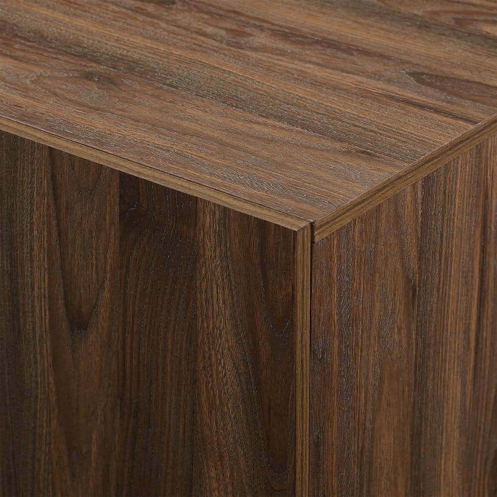 Welwick Designs Dark Walnut Wood and Metal Accent Modern 4-Door Sideboard Welwick Designs Dark Walnut Wood and Metal Accent Modern 4-Door Sideboard - Image 5