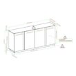 Welwick Designs Dark Walnut Wood and Metal Accent Modern 4-Door Sideboard Welwick Designs Dark Walnut Wood and Metal Accent Modern 4-Door Sideboard