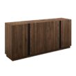 Welwick Designs Dark Walnut Wood and Metal Accent Modern 4-Door Sideboard Welwick Designs Dark Walnut Wood and Metal Accent Modern 4-Door Sideboard
