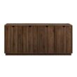 Welwick Designs Dark Walnut Wood and Metal Accent Modern 4-Door Sideboard Welwick Designs Dark Walnut Wood and Metal Accent Modern 4-Door Sideboard