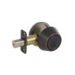 DELANEY HARDWARE KIT#BN3007R-PP 5-Bennett Edged Oil Rubbed Bronze Entry Door Handles and 5-Edged Oil Rubbed Bronze Sgl Cyl Deadbolts All Keyed Alike