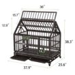 Tatayosi YH-H-PP-DC031 38 in. Outdoor Heavy-Duty Metal Iron Dog Cage in Brown Tatayosi YH-H-PP-DC031 38 in. Outdoor Heavy-Duty Metal Iron Dog Cage in Brown
