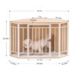 Kahomvis AWS-LKW9-448 Corner Dog Crate with Cushion, Dog Kennel with Wood and Mesh Kahomvis AWS-LKW9-448 Corner Dog Crate with Cushion, Dog Kennel with Wood and Mesh