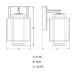 VAXCEL Hyde Park 3 Light Dusk to Dawn Bronze Mission Outdoor Wall Lantern Clear Glass