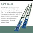 Everbilt D94222E-ZP-K1 22 in. Soft Close Ball Bearing Full Extension Drawer Slide 5-Pairs (10 Pieces)