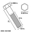 Everbilt 805000 5/8 in.-11 x 12 in. Galvanized Hex Bolt (15-Pack)