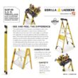 Gorilla Ladders GLXF-5B 5.5 ft. Fiberglass Dual Platform Step Ladder with Project Bucket (10 ft. Reach), 300 lbs. Capacity Type IA Duty Rating