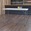 Carnegy Avenue CGA-DAD-515370-GR-HD Granite White Folding Table