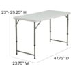 Carnegy Avenue CGA-DAD-515370-GR-HD Granite White Folding Table