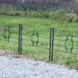 ACHLA DESIGNS DFS-25-4 31.5 in. Tall Graphite Powder Coat Iron Square-on-Squares Garden Fence Section (4-Pack) ACHLA DESIGNS DFS-25-4 31.5 in. Tall Graphite Powder Coat Iron Square-on-Squares Garden Fence Section (4-Pack)