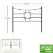 ACHLA DESIGNS DFS-25-4 31.5 in. Tall Graphite Powder Coat Iron Square-on-Squares Garden Fence Section (4-Pack) ACHLA DESIGNS DFS-25-4 31.5 in. Tall Graphite Powder Coat Iron Square-on-Squares Garden Fence Section (4-Pack)