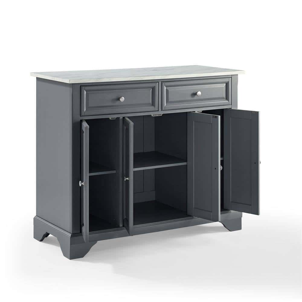 CROSLEY FURNITURE Avery Grey Kitchen Island CROSLEY FURNITURE Avery Grey Kitchen Island - Image 8