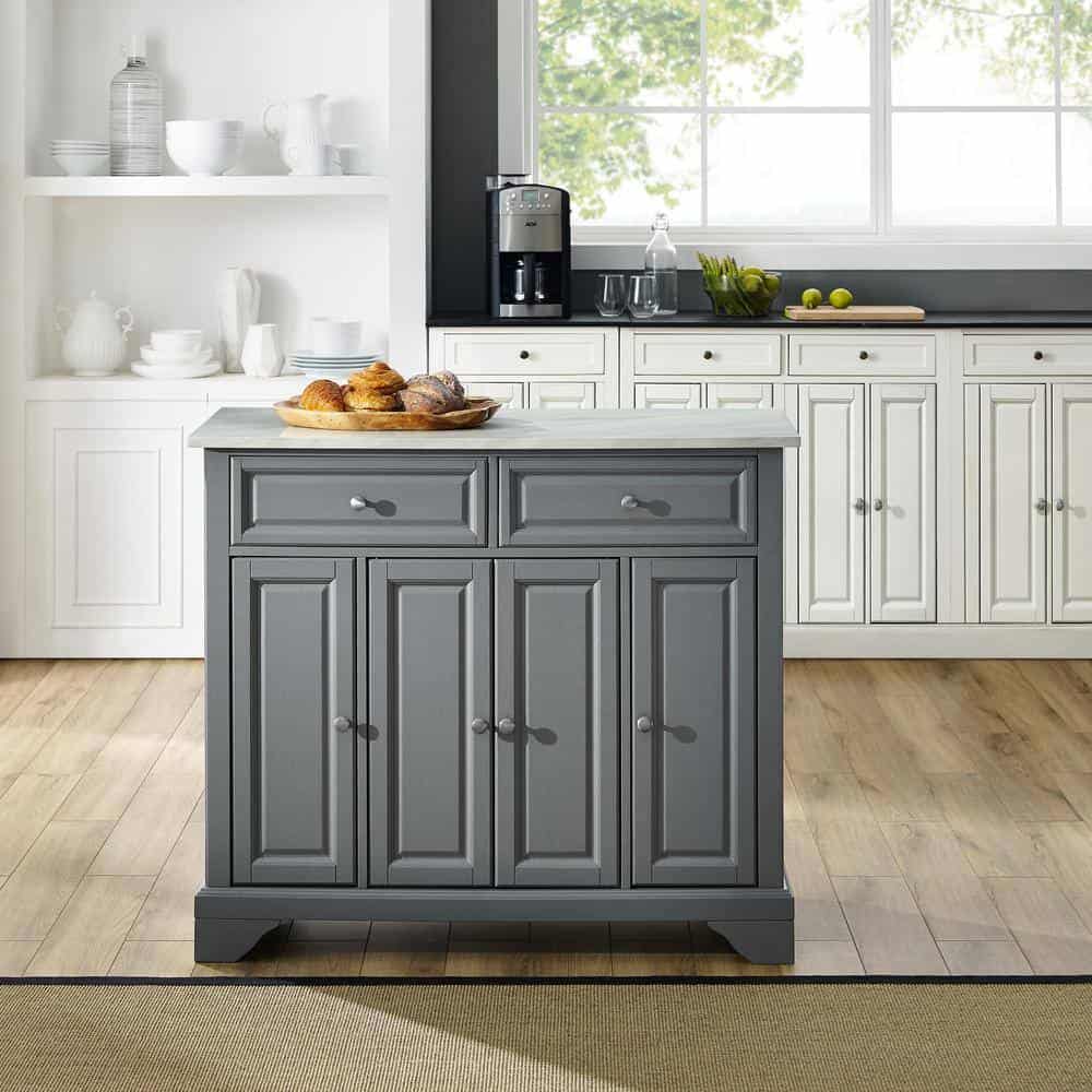 CROSLEY FURNITURE Avery Grey Kitchen Island CROSLEY FURNITURE Avery Grey Kitchen Island - Image 12