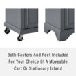 CROSLEY FURNITURE Avery Grey Kitchen Island CROSLEY FURNITURE Avery Grey Kitchen Island