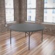 ZOWN 60537SGY1E Classic 71 in. Commercial Round Blow Mold Folding Table, Gray ZOWN 60537SGY1E Classic 71 in. Commercial Round Blow Mold Folding Table, Gray