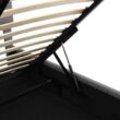 None Gray Queen Size Upholstered Platform Bed with a Hydraulic Storage System