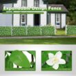 Cisvio D0102HPK737 Expandable Faux Privacy Fence, Decorative Faux Ivy Greenery Fencing Panel, with White Flower (4-Pack)