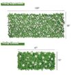 Cisvio D0102HPK737 Expandable Faux Privacy Fence, Decorative Faux Ivy Greenery Fencing Panel, with White Flower (4-Pack)