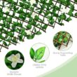 WELLFOR NP-HPY-10481WH-4 79 in. W x 39 in. D Willow and Polyester Faux Ivy Privacy Garden Fence with White Flower (4-Piece)