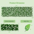 WELLFOR NP-HPY-10481WH-4 79 in. W x 39 in. D Willow and Polyester Faux Ivy Privacy Garden Fence with White Flower (4-Piece)