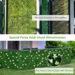 WELLFOR NP-HPY-10481WH-4 79 in. W x 39 in. D Willow and Polyester Faux Ivy Privacy Garden Fence with White Flower (4-Piece)