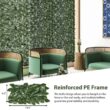 WELLFOR NP-HPY-10488-4 4-Piece 118 in. L x 39 in. W Polyester Garden Fence Artificial Ivy Privacy Fence Screen