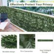 WELLFOR NP-HPY-10488-4 4-Piece 118 in. L x 39 in. W Polyester Garden Fence Artificial Ivy Privacy Fence Screen