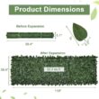 WELLFOR NP-HPY-10488-4 4-Piece 118 in. L x 39 in. W Polyester Garden Fence Artificial Ivy Privacy Fence Screen