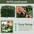 WELLFOR NP-HPY-10488-4 4-Piece 118 in. L x 39 in. W Polyester Garden Fence Artificial Ivy Privacy Fence Screen