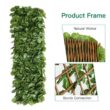 WELLFOR OP-HWY-70780 31 in. Plastic Garden Fence Green Artificial Ivy Fence Screen (Set of 3)