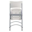National Public Seating 602 Grey Plastic Seat Outdoor Safe Folding Chair (Set of 4)