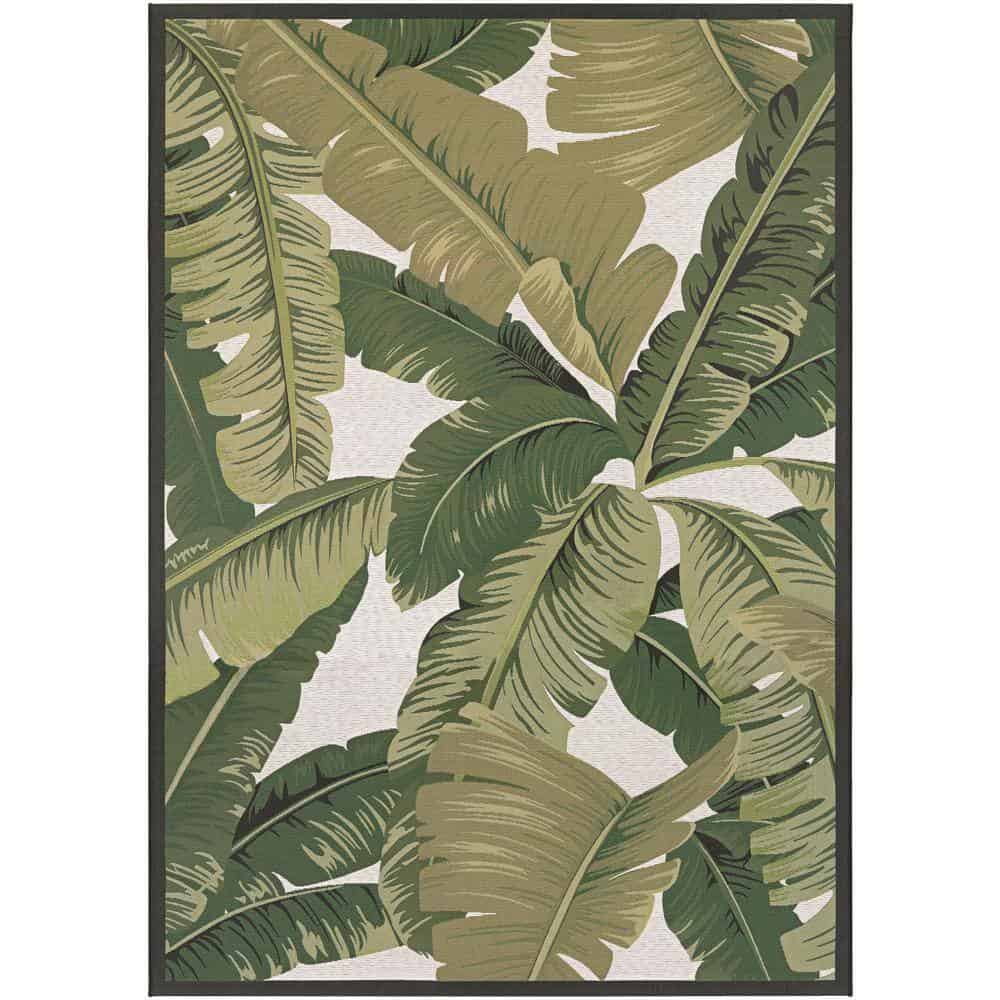 Couristan Dolce Palm Lily Hunter Green-Ivory 8 ft. x 11 ft. Indoor/Outdoor Area Rug Couristan Dolce Palm Lily Hunter Green-Ivory 8 ft. x 11 ft. Indoor/Outdoor Area Rug