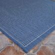 Couristan Recife Saddle Stitch Ivory-Indigo 8 ft. x 11 ft. Indoor/Outdoor Area Rug
