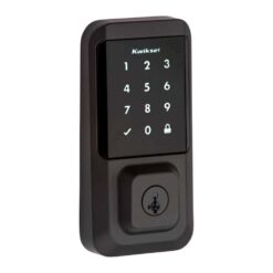 Kwikset 939WIFITSCR514S HALO Matte Black Touchscreen WiFi Keypad Electronic Single-Cylinder Smart Lock Deadbolt featuring SmartKey Security