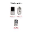 Kwikset 99390-001 HALO Satin Nickel Single-Cylinder Keypad Electronic Smart Lock Deadbolt Featuring SmartKey, Touchscreen and WiFi