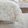 Laura Ashley Madelynn 7-Piece Blue Floral Cotton King Comforter Set