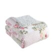 Laura Ashley Ailyn 7-Piece Red Floral Cotton King Comforter Bonus Set Laura Ashley Ailyn 7-Piece Red Floral Cotton King Comforter Bonus Set