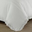 Laura Ashley Annabella 3-Piece White Solid Cotton King Comforter Set