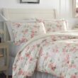 Laura Ashley Wisteria 3-Piece Pink Floral Plush Microfiber King Comforter Set