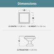Liberty P37502C-CZ-K2 Classic Square 1-1/9 in. (28 mm) Champagne Bronze Cabinet Knob (25-Pack)