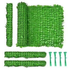 WELLFOR NP-HPY-10486-4 4-Piece 118 in. L x 39 in. W Polyester Garden Fence in Light Green