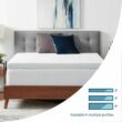 Lucid Comfort Collection 4 in. Queen Gel Memory Foam Mattress Topper with Breathable Cover
