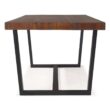 Walker Edison Furniture Company Durango 72 in. Mahogany Rustic Urban Industrial Farmhouse Distressed Solid Wood Dining Table