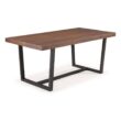 Walker Edison Furniture Company Durango 72 in. Mahogany Rustic Urban Industrial Farmhouse Distressed Solid Wood Dining Table