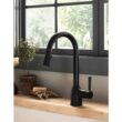 MOEN Adler Single-Handle Pull-Down Sprayer Kitchen Faucet with Reflex and Power Clean in Matte Black MOEN Adler Single-Handle Pull-Down Sprayer Kitchen Faucet with Reflex and Power Clean in Matte Black