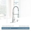MOEN Essie Single-Handle Pre-Rinse Spring Pulldown Sprayer Kitchen Faucet with Power Clean in Matte Black MOEN Essie Single-Handle Pre-Rinse Spring Pulldown Sprayer Kitchen Faucet with Power Clean in Matte Black